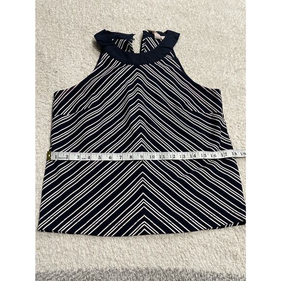 Anthropologie Dolan Women's Size M Halter Neck Sleeveless Top Blue White Striped - Picture 3 of 10